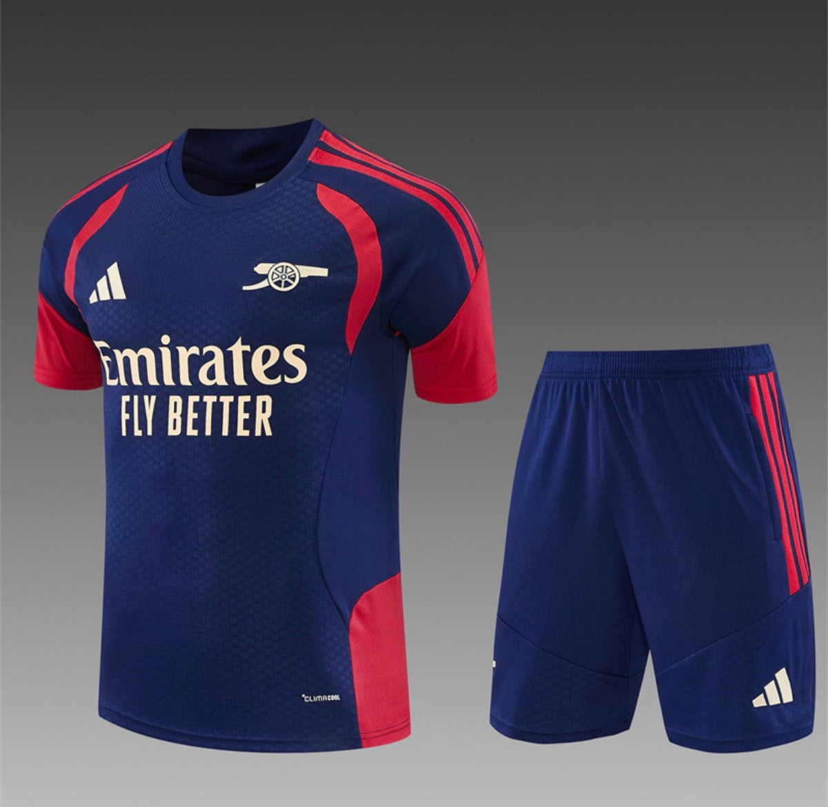 Ensemble Maillot + Short Arsenal Entraînement Bleu Marine/Rouge 2026/27