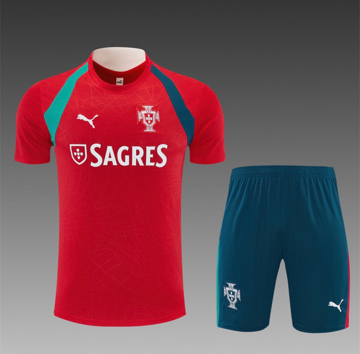 Ensemble Maillot + Short Portugal Entraînement Rouge Sagres 2026/27